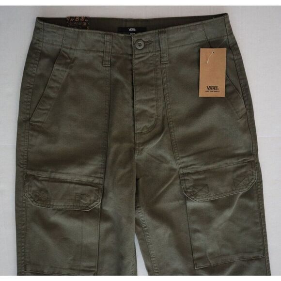 Vans 000F7M Women's Sz 27 Olive Green Arroyo Wide Leg Cargo Pants - Picture 4 of 8